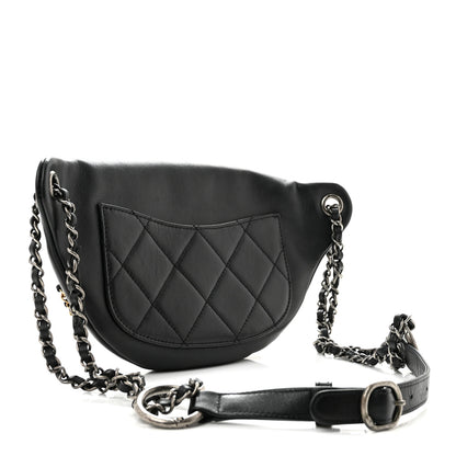 Chanel Calfskin Chain 20s Signe Waist Bag Black 3 of 13