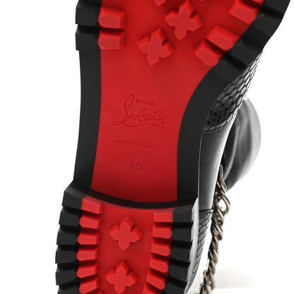 Christian Louboutin Calfskin Horse Guarda Flat Boot 40 Black 6 of 7