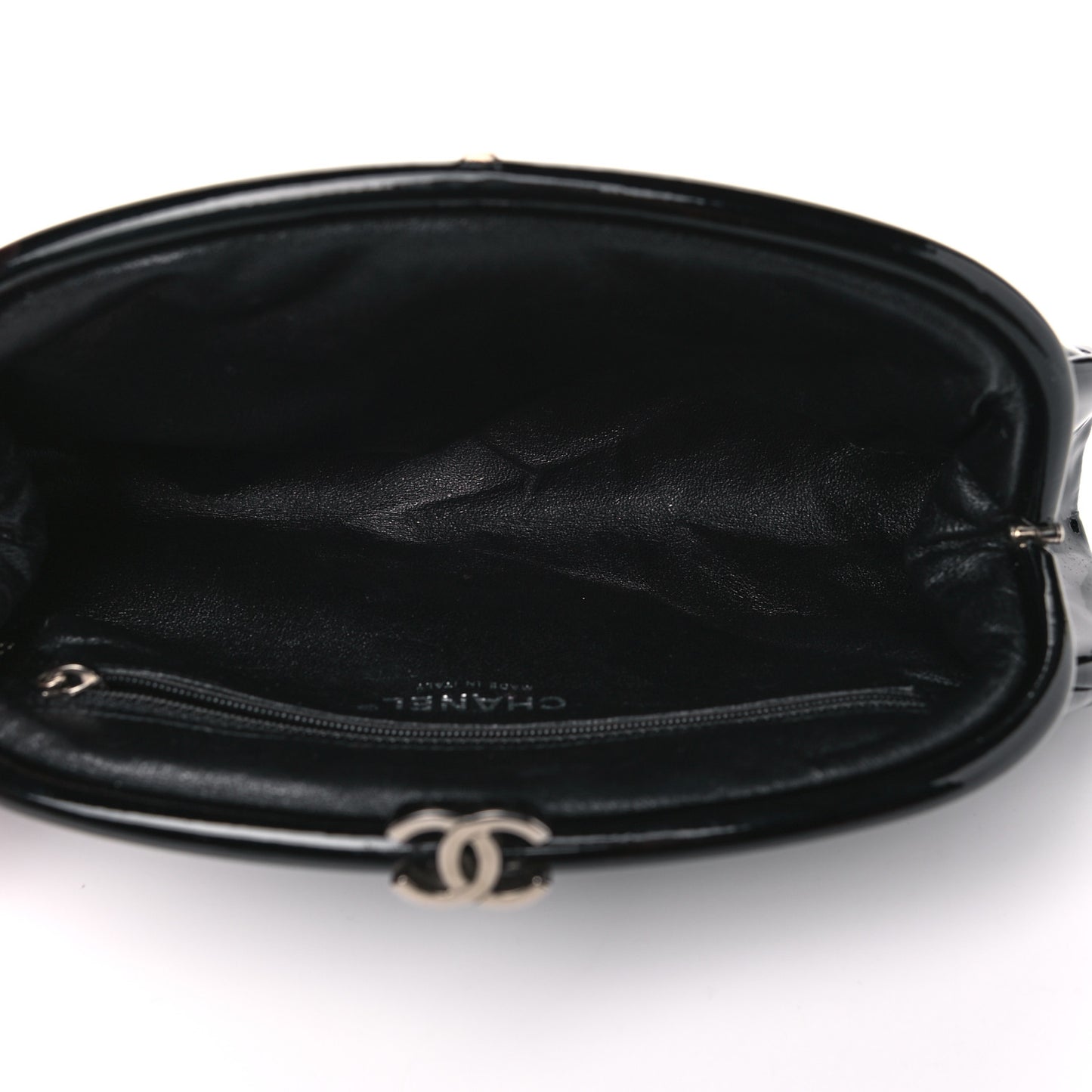 Patent Quilted Timeless Clutch Black