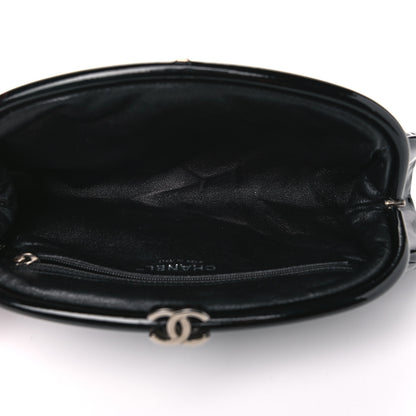 Chanel Patent Quilted Timeless Clutch Black 4 of 7
