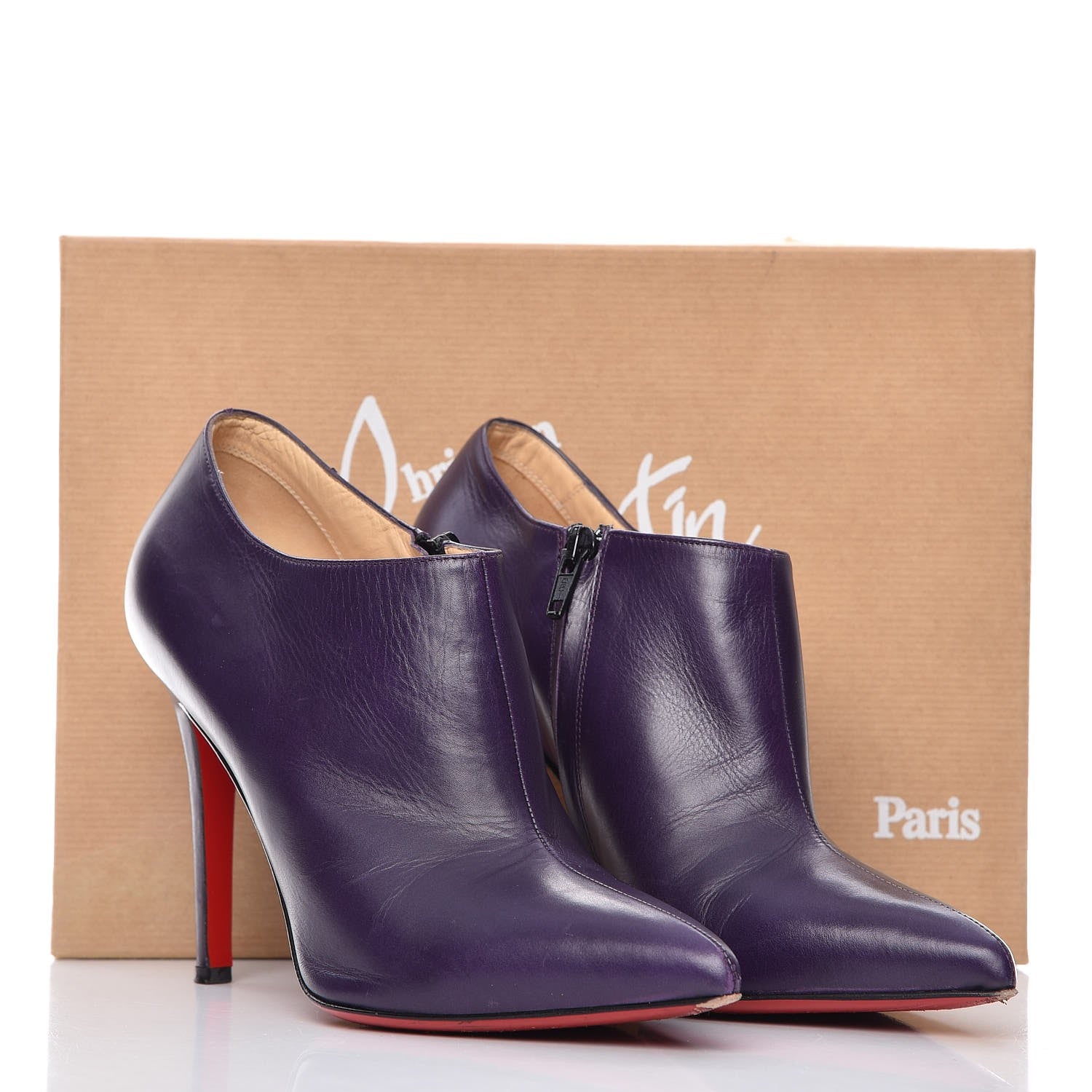 Christian Louboutin Calfskin Dahlia 100 Ankle Boots 38.5 Black 13 of 13
