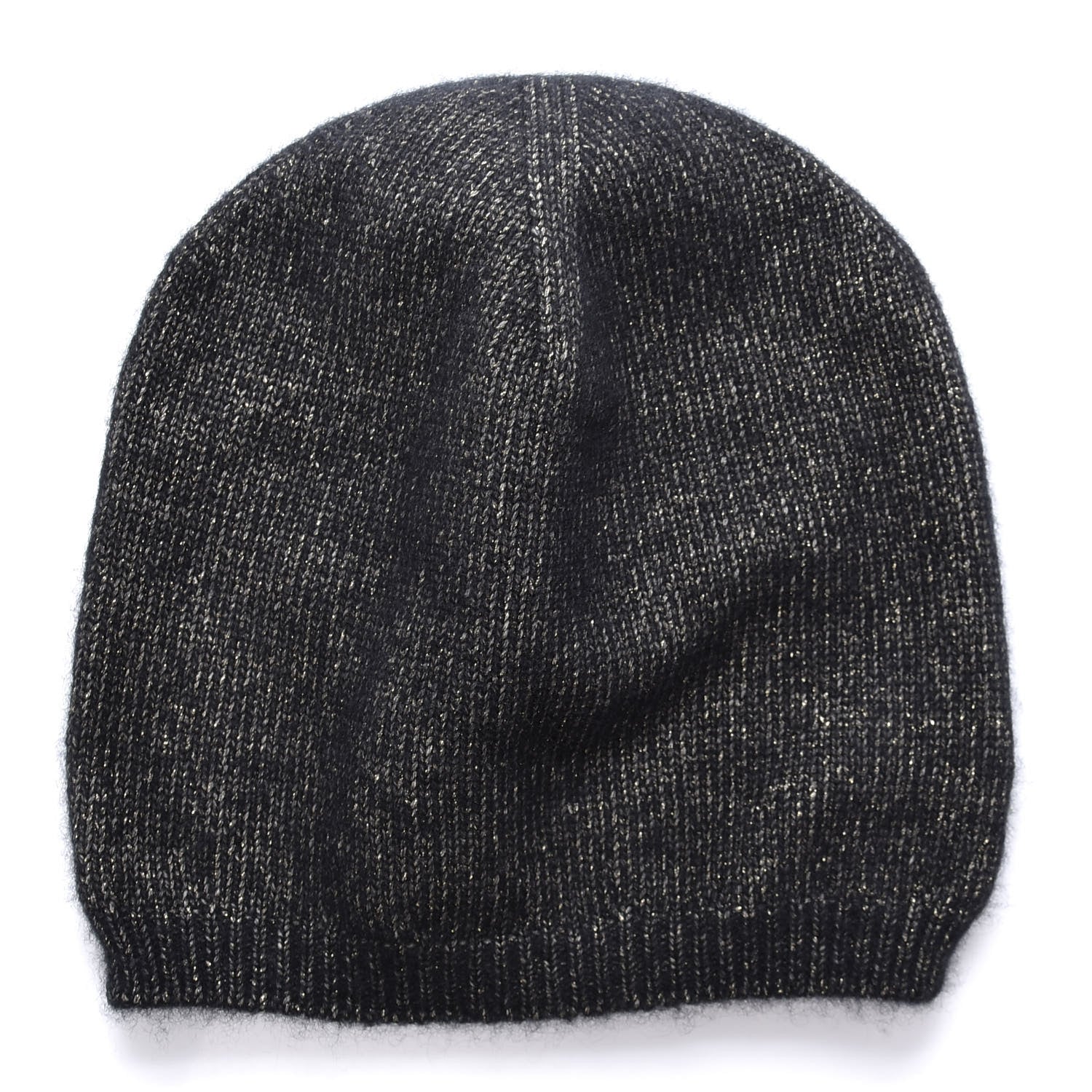 Chanel Cashmere Blend CC Beanie Hat Dark Grey 3 of 4
