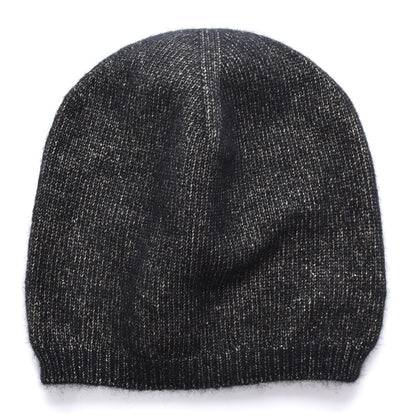 Chanel Cashmere Blend CC Beanie Hat Dark Grey 3 of 4