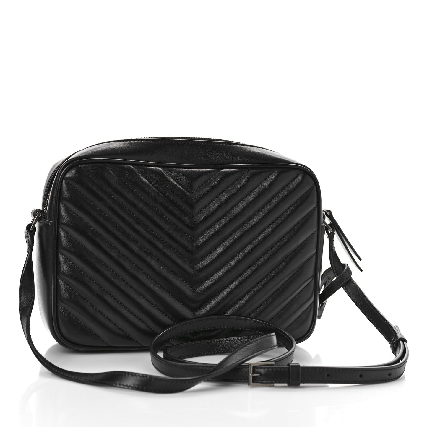 Calfskin Matelasse Monogram Lou Camera Bag Black