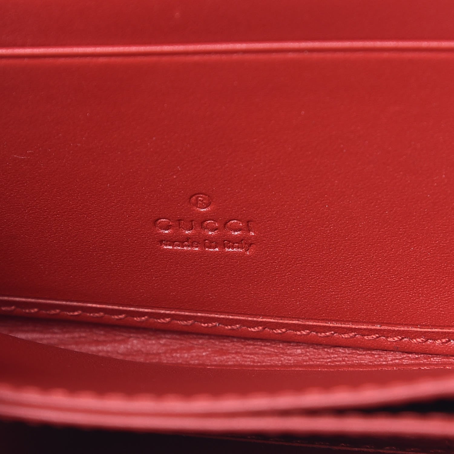 Gucci GG Supreme Monogram Mystic Cat Patch Zip Around Card Case Wallet Beige Hibiscus Red 6 of 11
