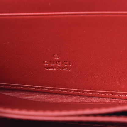 Gucci GG Supreme Monogram Mystic Cat Patch Zip Around Card Case Wallet Beige Hibiscus Red 6 of 11