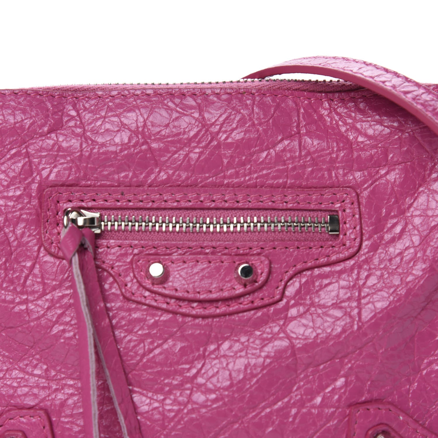 Balenciaga Agneau Arena Classic Silver Hardware XS Reporter Crossbody Rose Flamingo 10 of 10