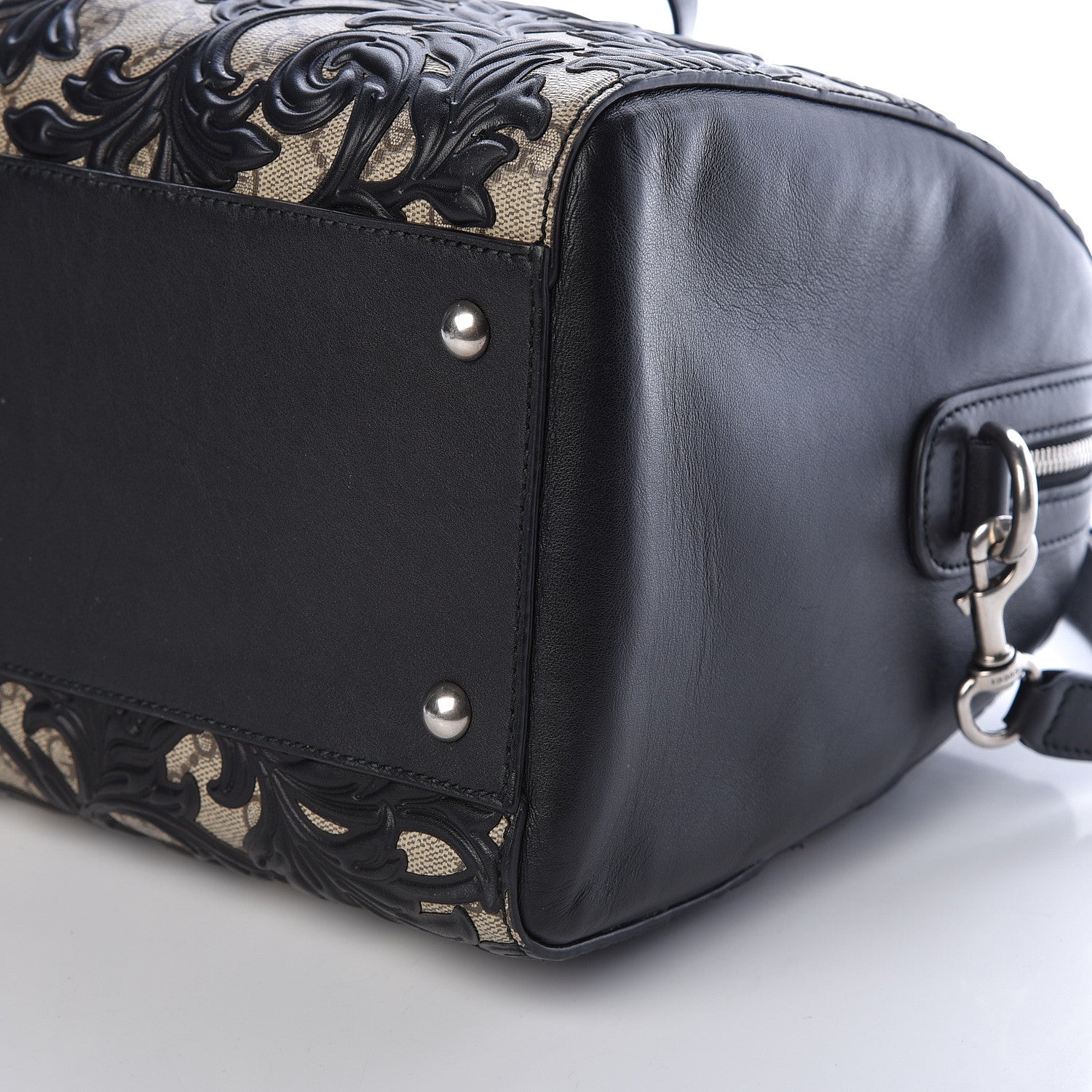Gucci GG Supreme Monogram Arabesque Medium Boston Black 10 of 12