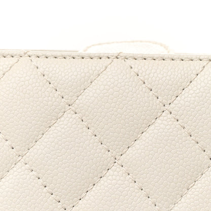 Chanel Caviar Quilted Petit Shopping Tote PST White 8 of 15