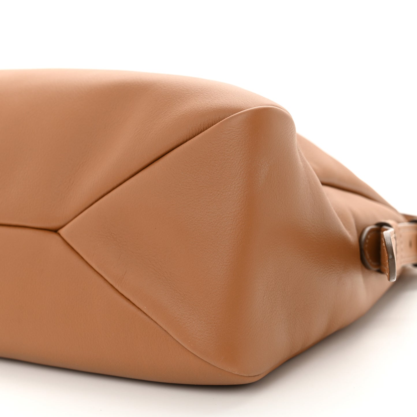Soft Calfskin Large Aimée Shoulder Bag Caramel