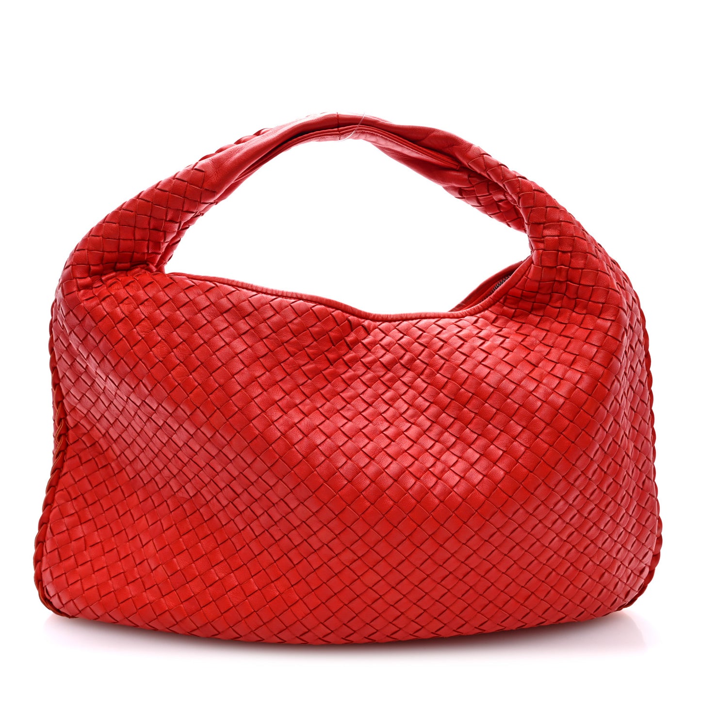 Nappa Intrecciato Large Veneta Hobo Corniola