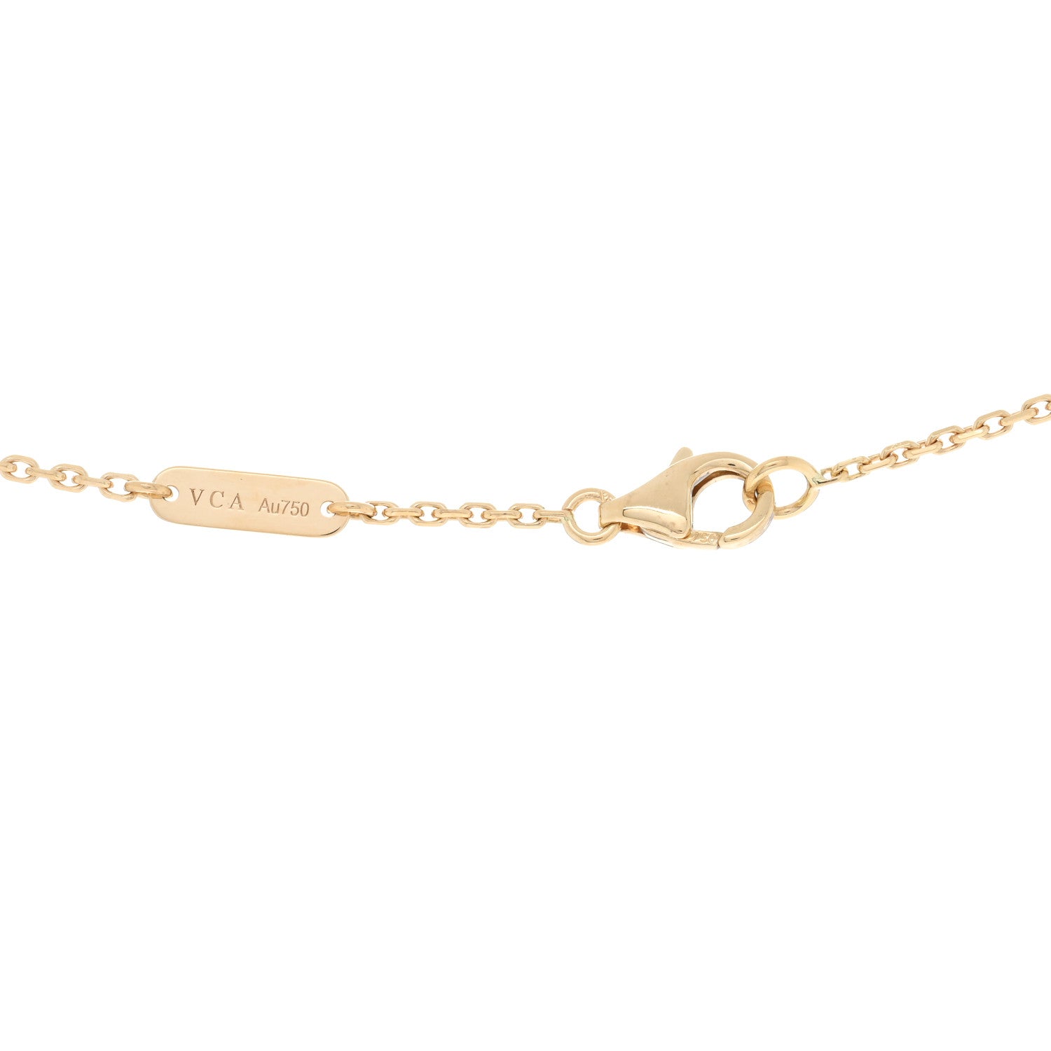 Van Cleef & Arpels 18K Yellow Gold Black Onyx Vintage Alhambra Pendant Necklace 4 of 4