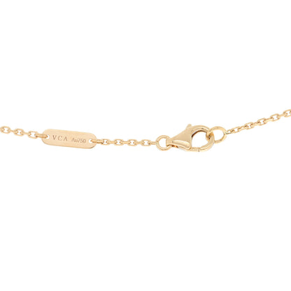 Van Cleef & Arpels 18K Yellow Gold Black Onyx Vintage Alhambra Pendant Necklace 4 of 4