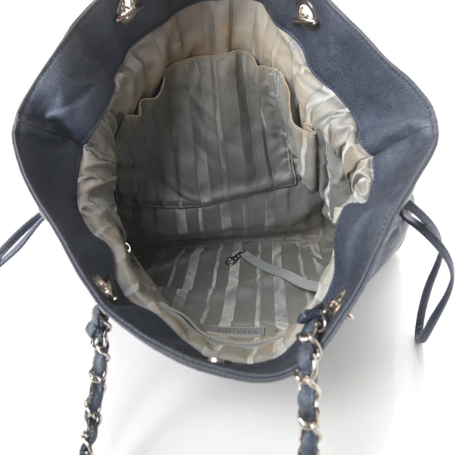 Denim Small CC Discus Tote Blue