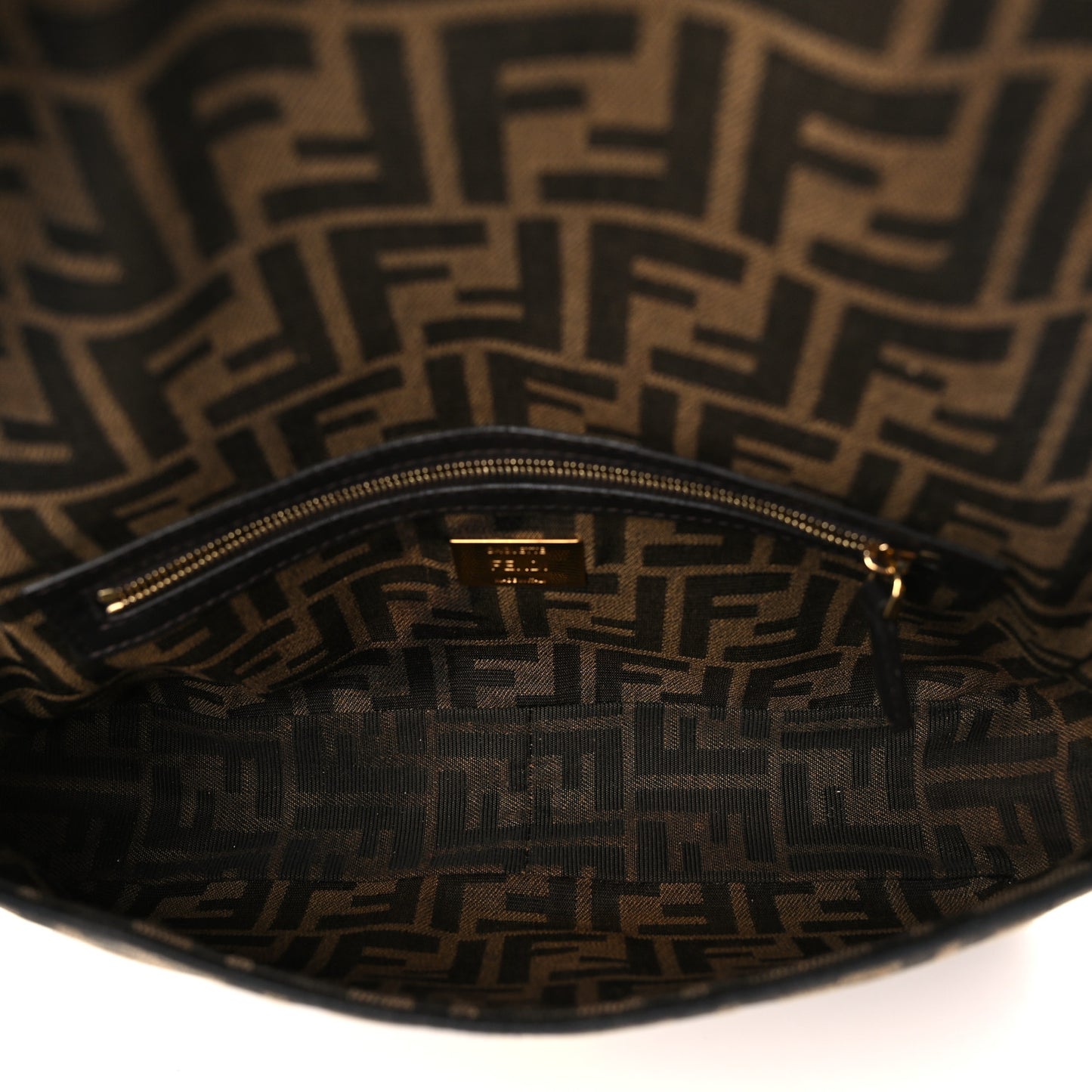 Fabric Jacquard FF 1974 Medium Baguette Tobacco Moro Black