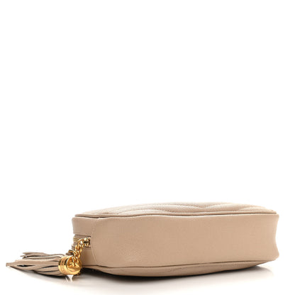 Saint Laurent Grain De Poudre Matelasse Monogram Mini Lou Camera Bag Dark Beige 4 of 10