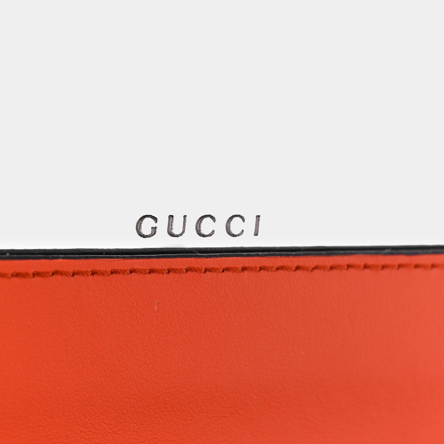 Gucci Calfskin GG Matelasse Chain Wallet Deep Orange 5 of 8