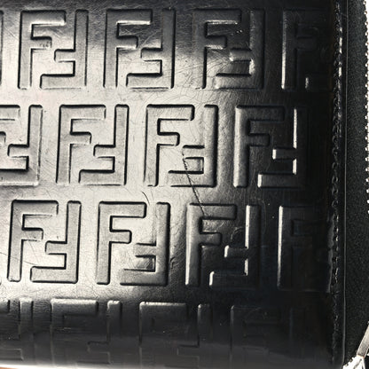 Fendi FF Embossed Zip Around Wallet Black 8 of 8