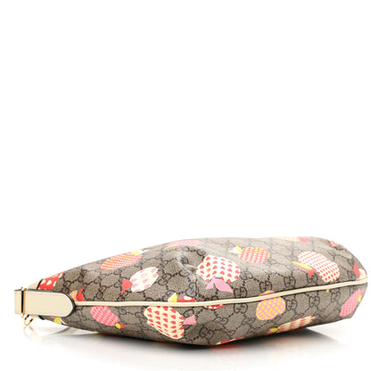 Gucci GG Supreme Monogram Les Pommes Small Ophidia Half Moon Hobo Beige Multicolor Mystic White 4 of 8