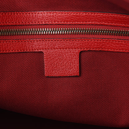 Gucci Canvas Calfskin Sylvie Stripe Logo Mens Tote Red White Blue 5 of 9