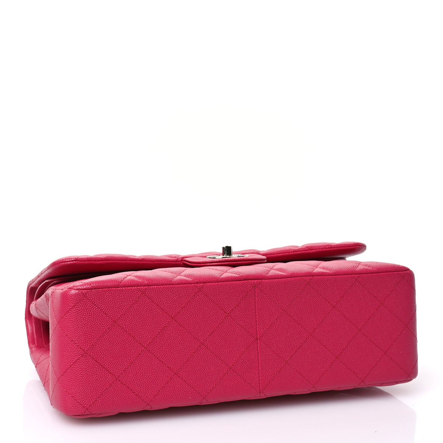 Caviar Quilted Jumbo Double Flap Dark Pink