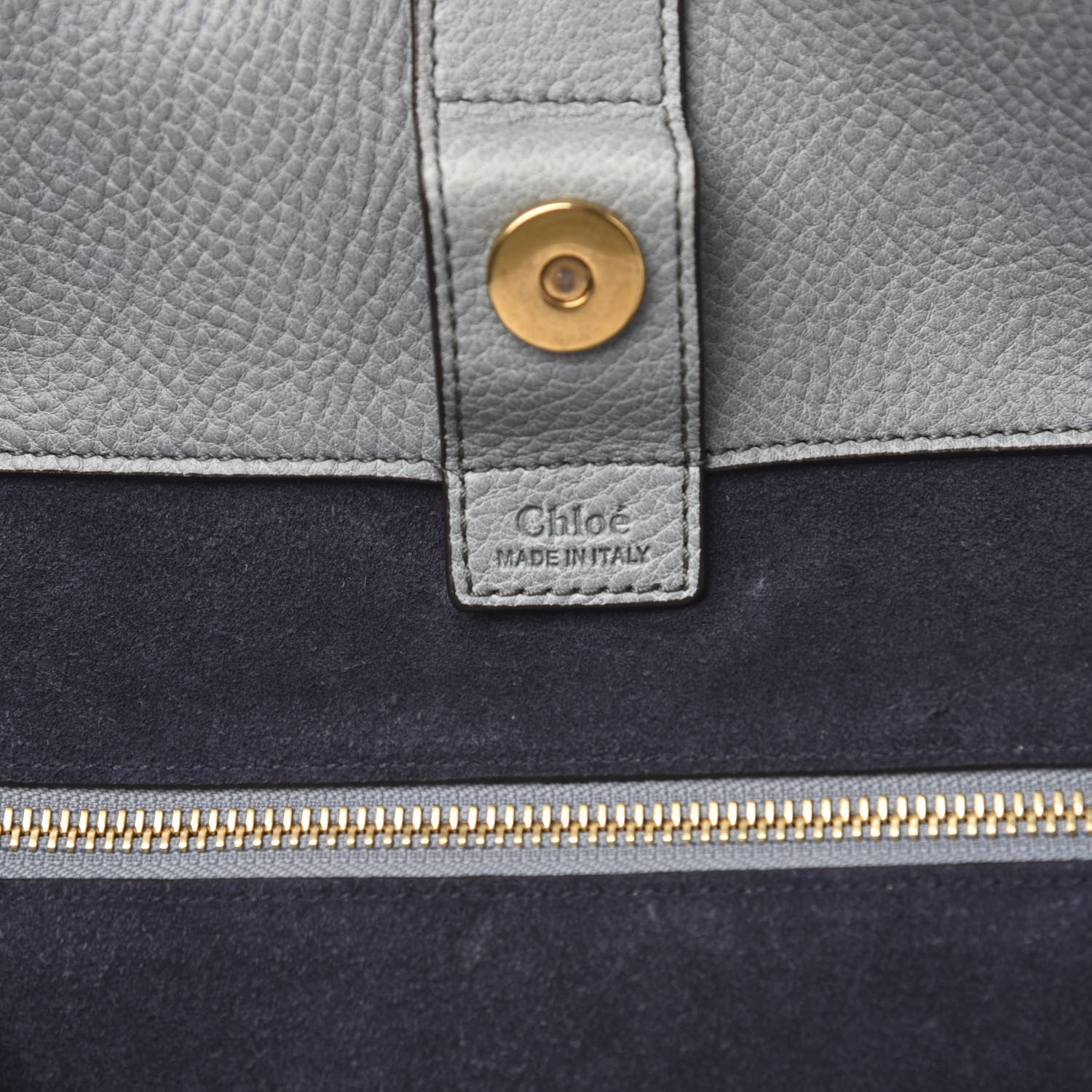 Chloe Smooth Calfskin Medium Milo Shopping Tote Cloudy Blue 6 of 11