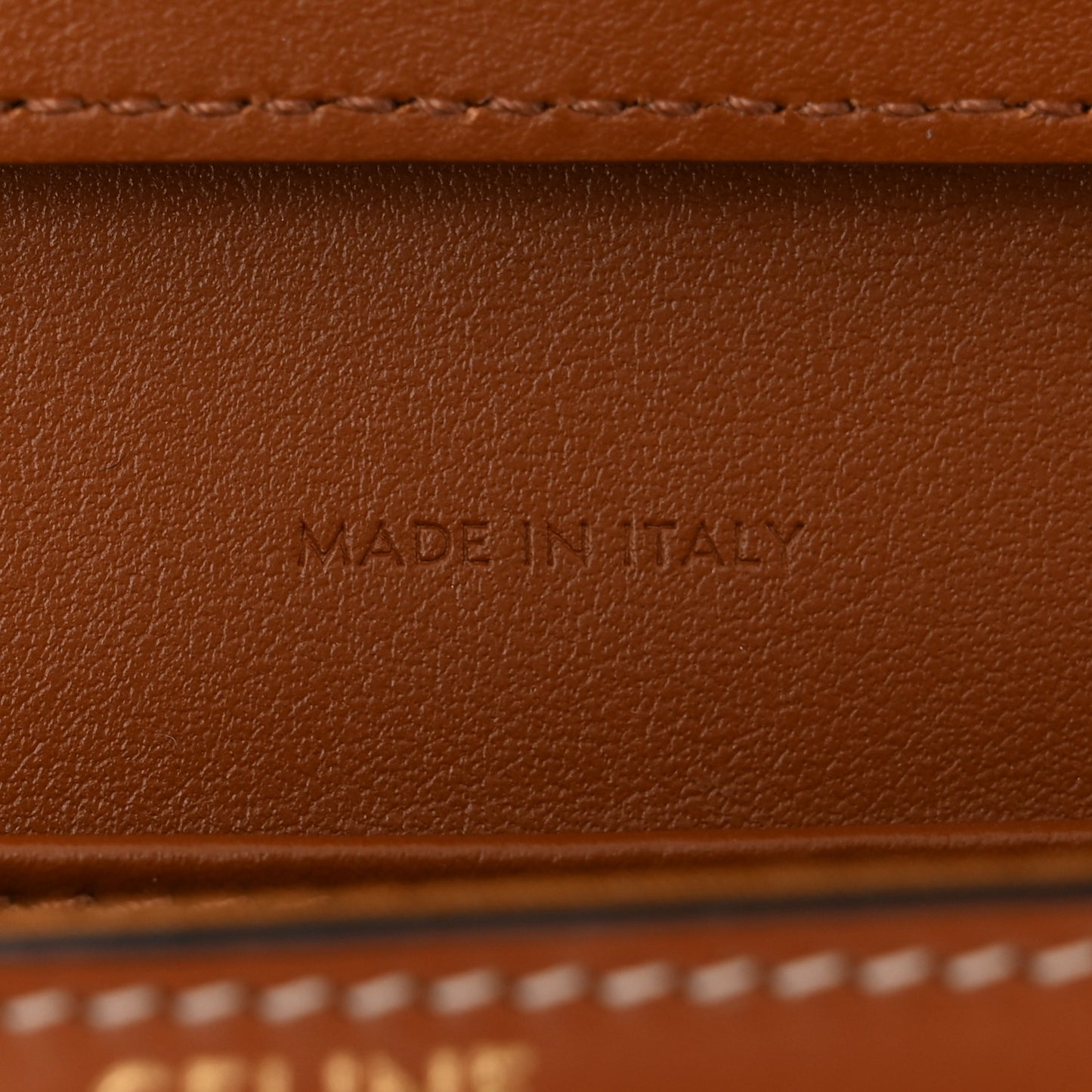 Triomphe Canvas Calfskin Margo Wallet on Chain Tan