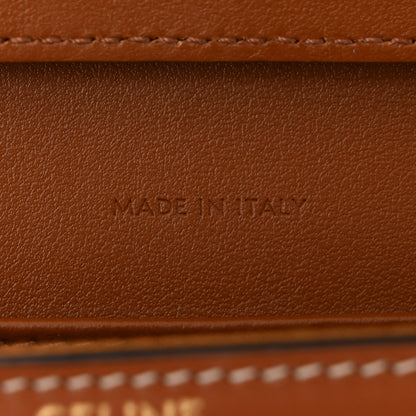 Celine Triomphe Canvas Calfskin Margo Wallet on Chain Tan 7 of 11