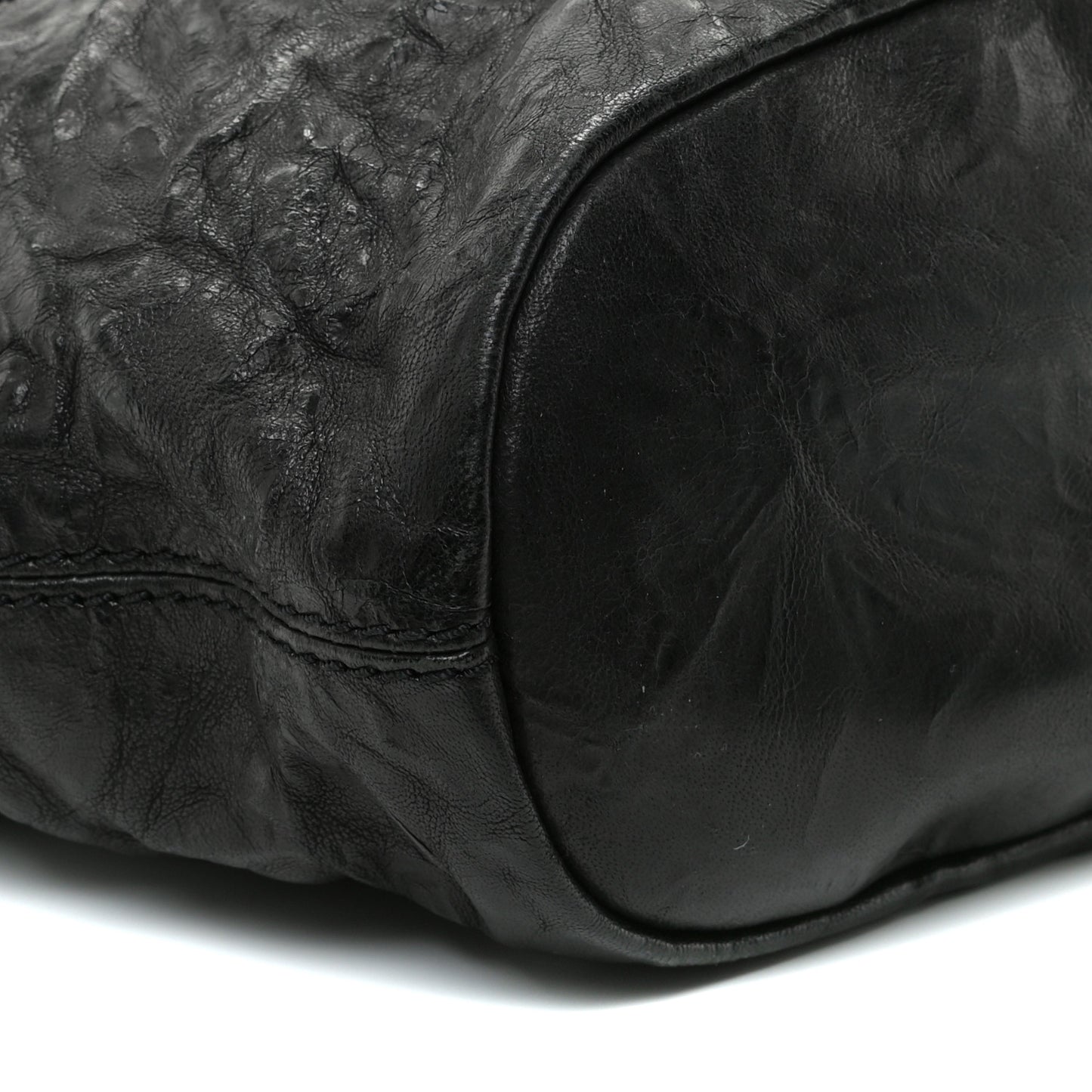 Wrinkled Lambskin Small Nightingale Black
