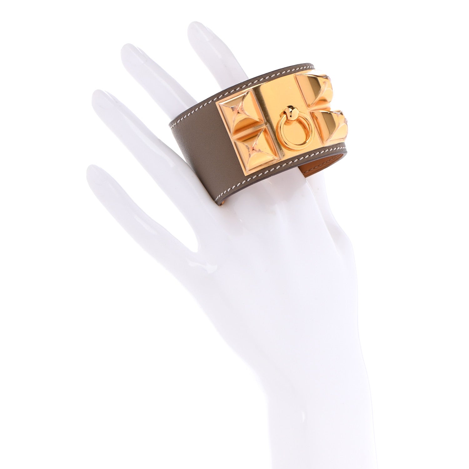 Hermes Swift Collier De Chien CDC Bracelet T2 Etoupe 2 of 9