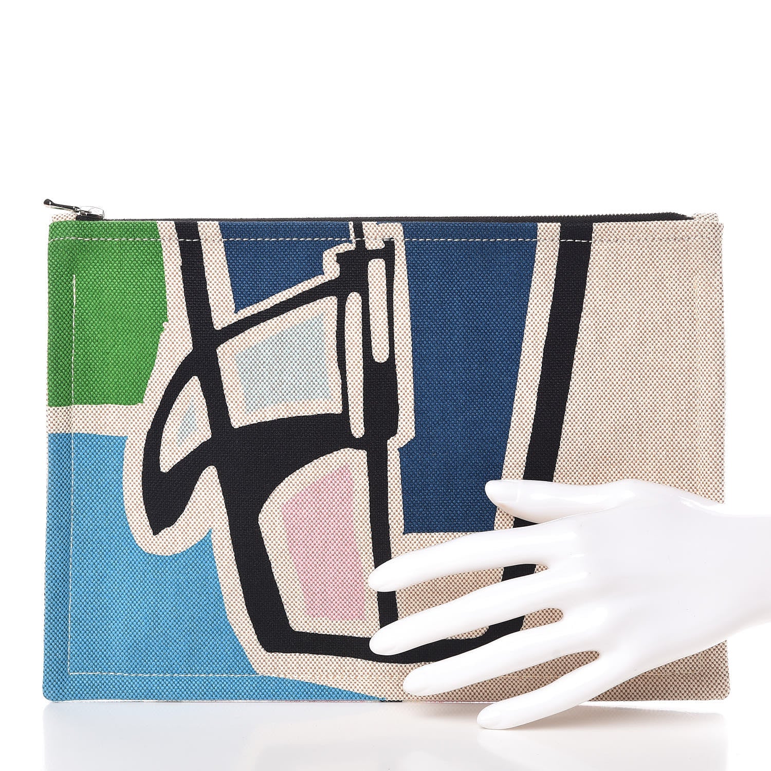 Hermes Toile Flat Waikiki Pouch 2 of 7