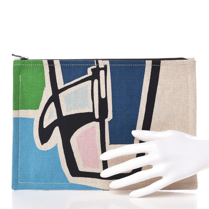 Hermes Toile Flat Waikiki Pouch 2 of 7