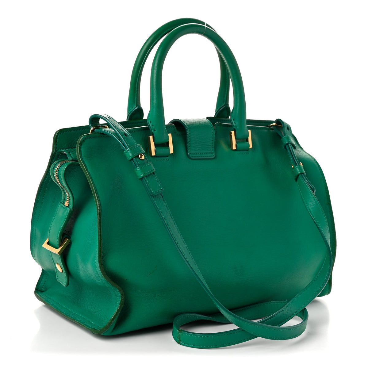 Saint Laurent Calfskin Small Classic Y Cabas Green 3 of 14