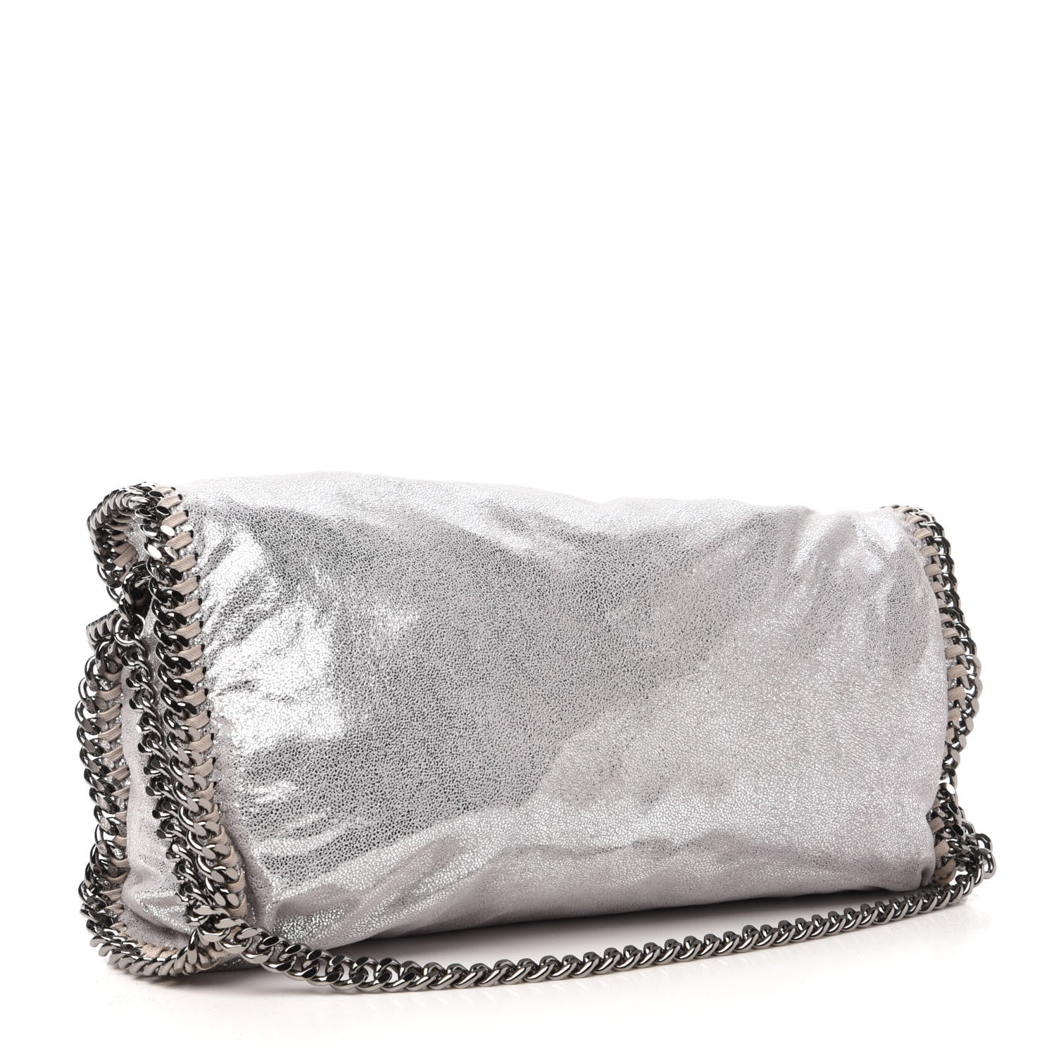 Stella McCartney Shaggy Deer Falabella Fold Over Tote Silver 3 of 10