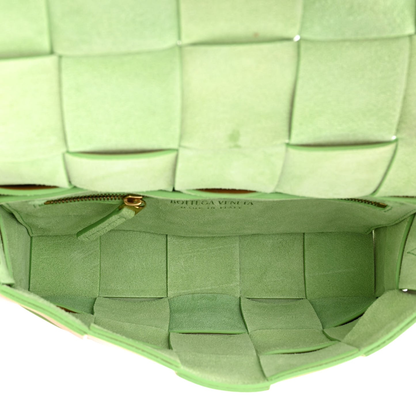 Grained Calfskin Maxi Intrecciato Cassette Crossbody Bag Caramel Pistachio
