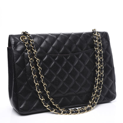 Chanel Caviar Quilted Maxi Double Flap Black 2 of 11