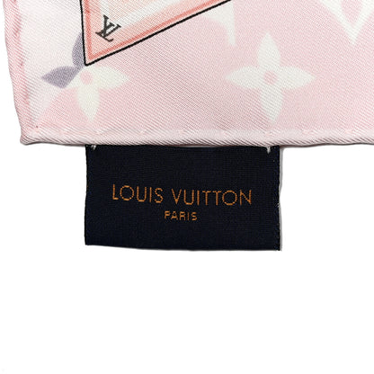 Louis Vuitton Silk Monogram Confidential Square Scarf Light Pink 4 of 5