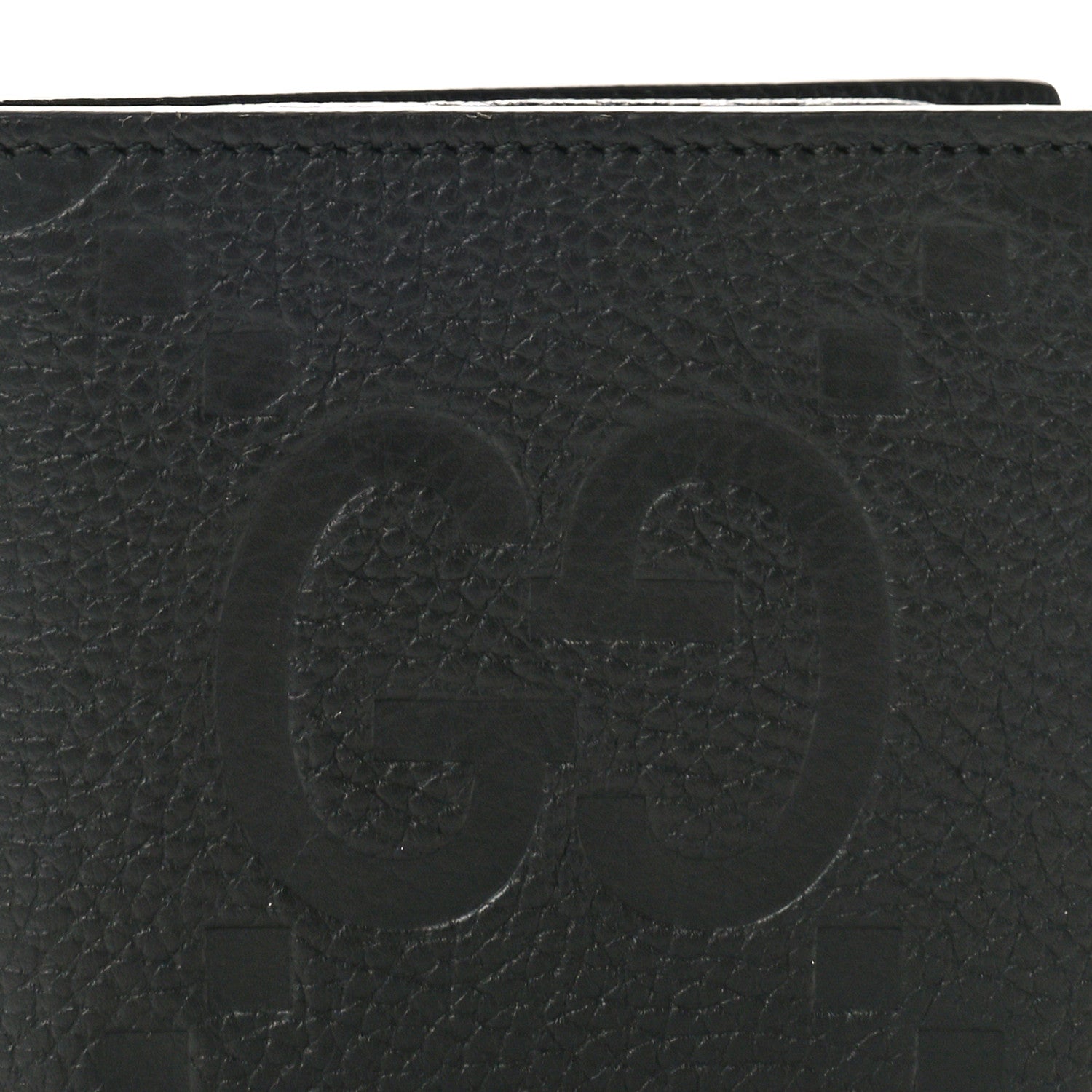 Gucci Piuma Calfskin Jumbo GG Embossed Wallet Black 8 of 8