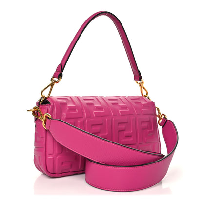 Fendi Nappa FF 1974 Embossed Baguette Ciclamino Pilar 3 of 10