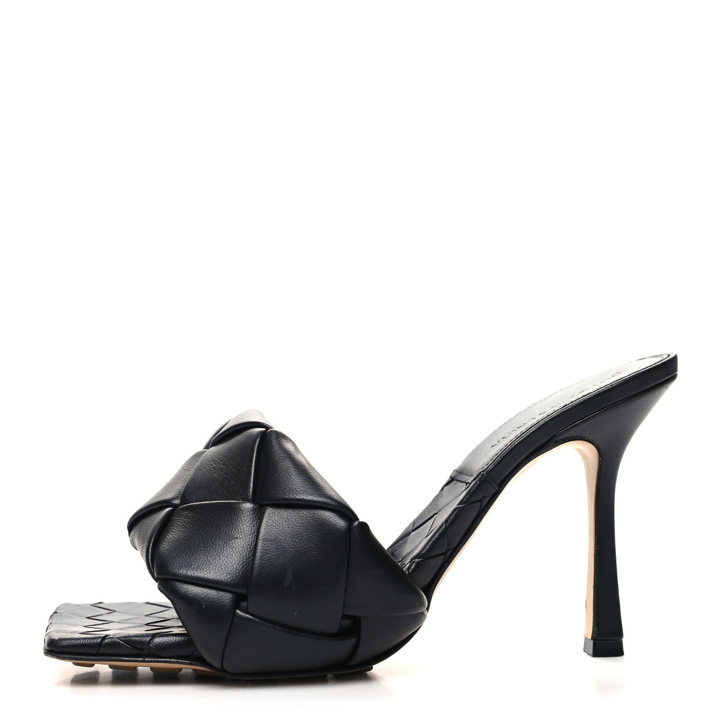 Nappa Maxi Intrecciato Lido Mule Sandals 39 Black