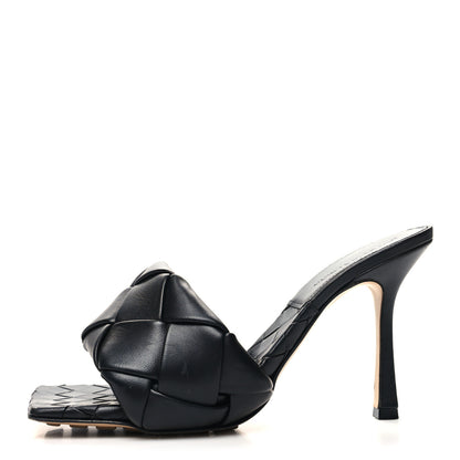 Bottega Veneta Nappa Maxi Intrecciato Lido Mule Sandals 39 Black 1 of 8