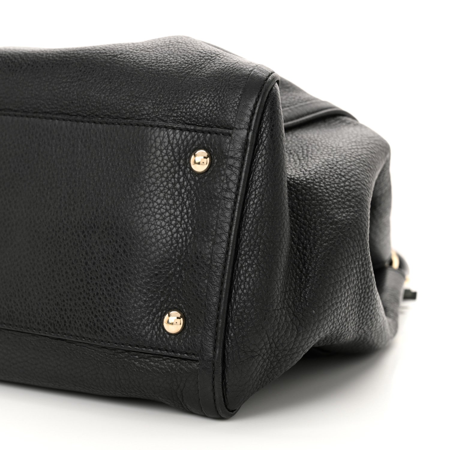 Gucci Pebbled Calfskin Medium Soho Shoulder Bag Black 10 of 13