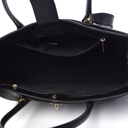 Chanel Calfskin Cerf Executive Shopper Tote Black 8 of 12