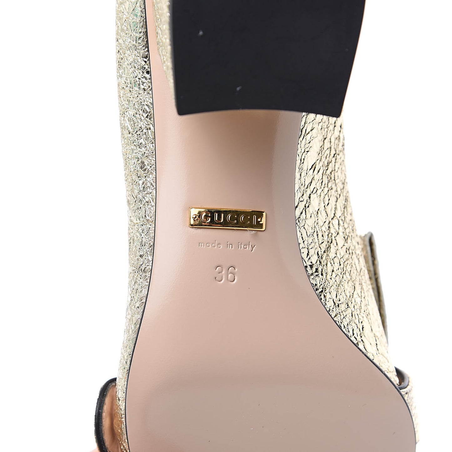 Galassia GG Marmont Fringe 50mm Loafer Pumps 36 Platino