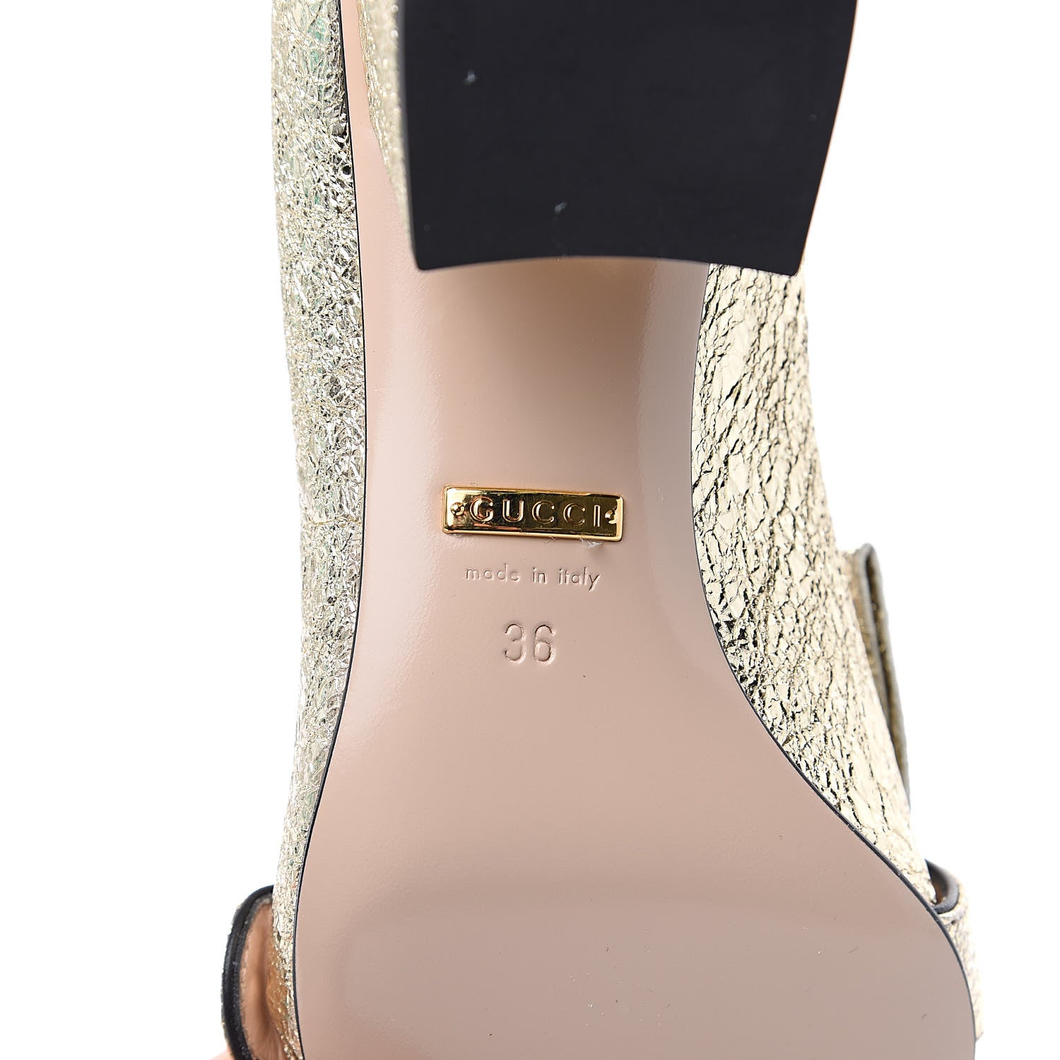 Gucci Galassia GG Marmont Fringe 50mm Loafer Pumps 36 Platino 7 of 10
