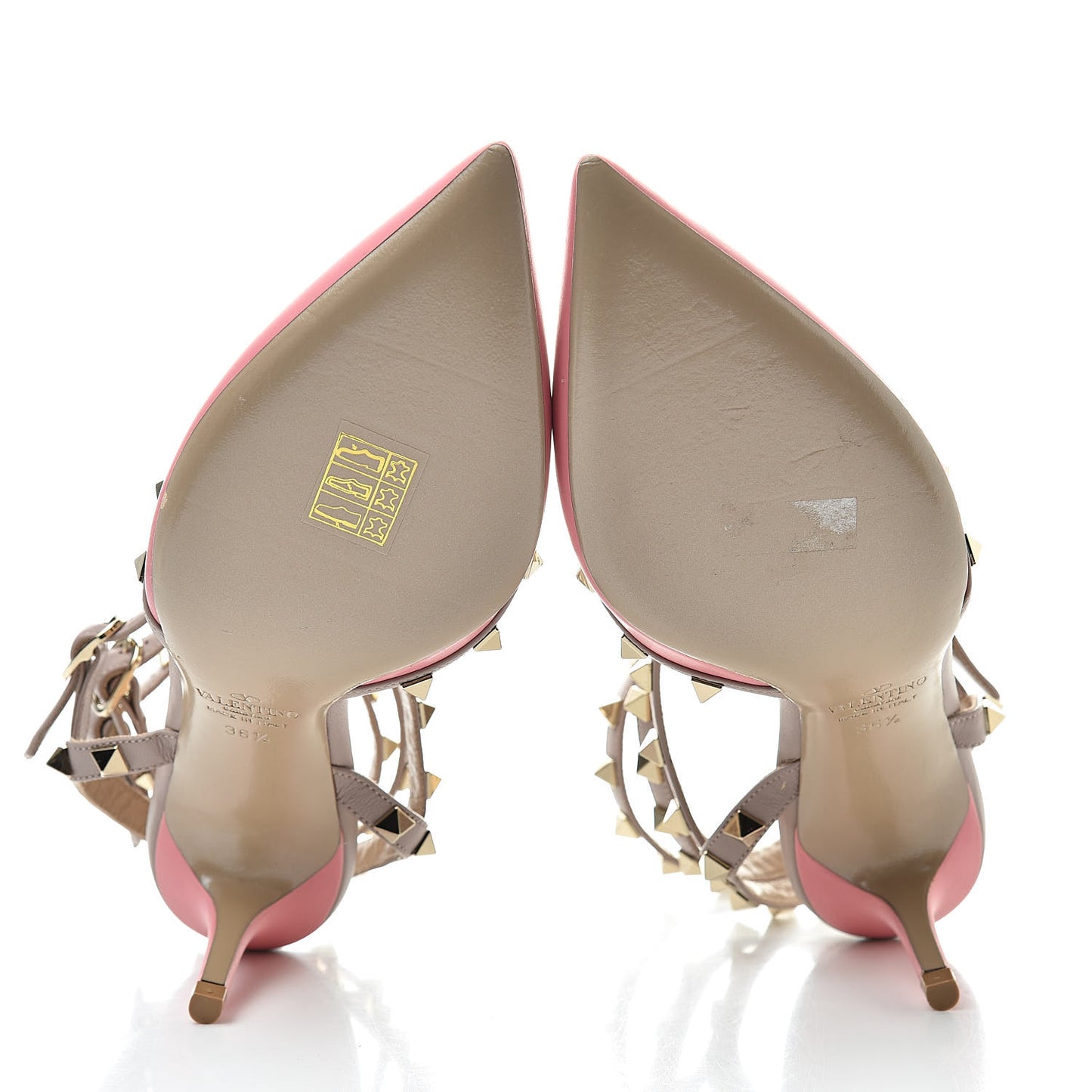 Nappa Rockstud Ankle Strap 65mm Pumps 36.5 Paradise Rose Poudre