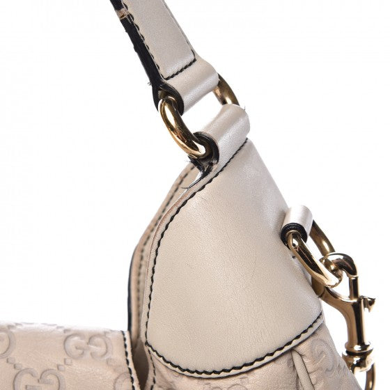 Guccissima Signature Medium Emily Hobo Mystic White