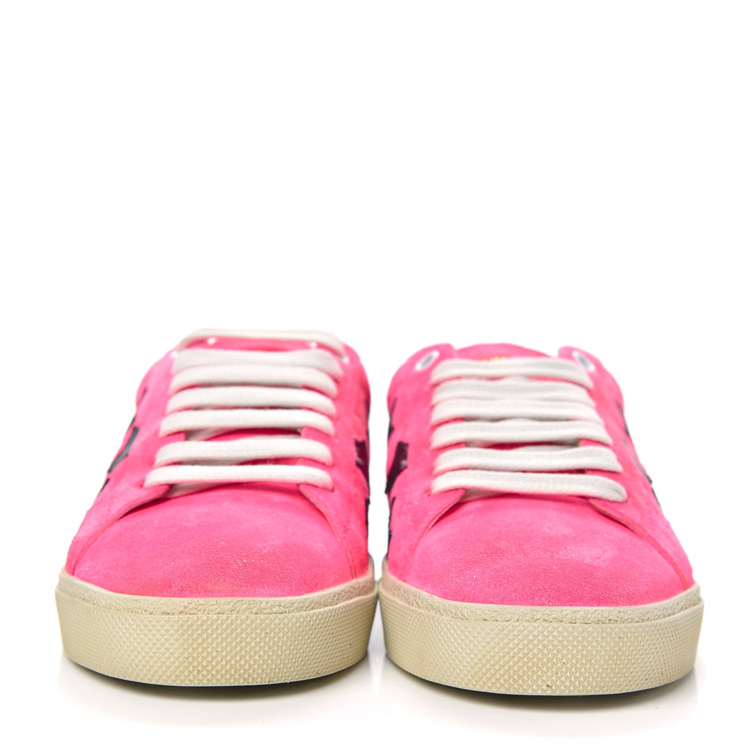 Saint Laurent Suede Star Court Sneakers 37 Pink Black 2 of 9