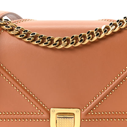Christian Dior Lambskin Studded Medium Diorama Flap Bag Brown 8 of 10