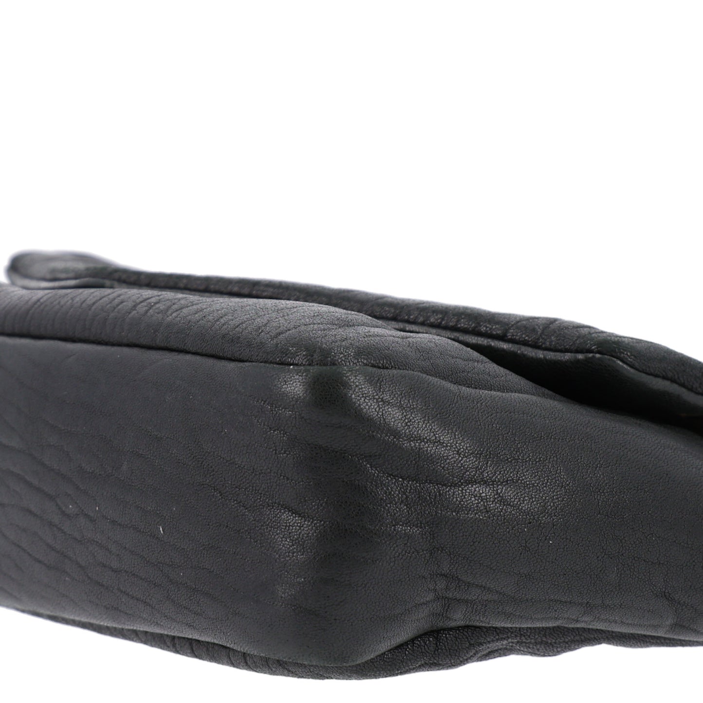Plunged Lambskin Calypso Black